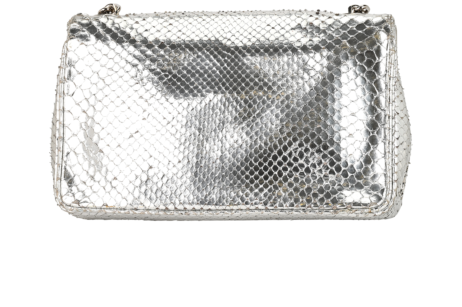 Artemis Spiked Shoulder Bag, &pound;595, Handbags, Silver, Snake, Back view